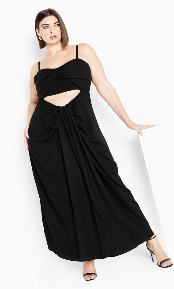 April Maxi Dress - black, BLACK, hi-res image number 0