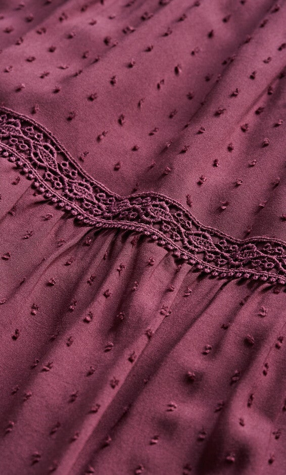 Arielle Lace Maxi Dress - blackberry, RED, alternate image number null