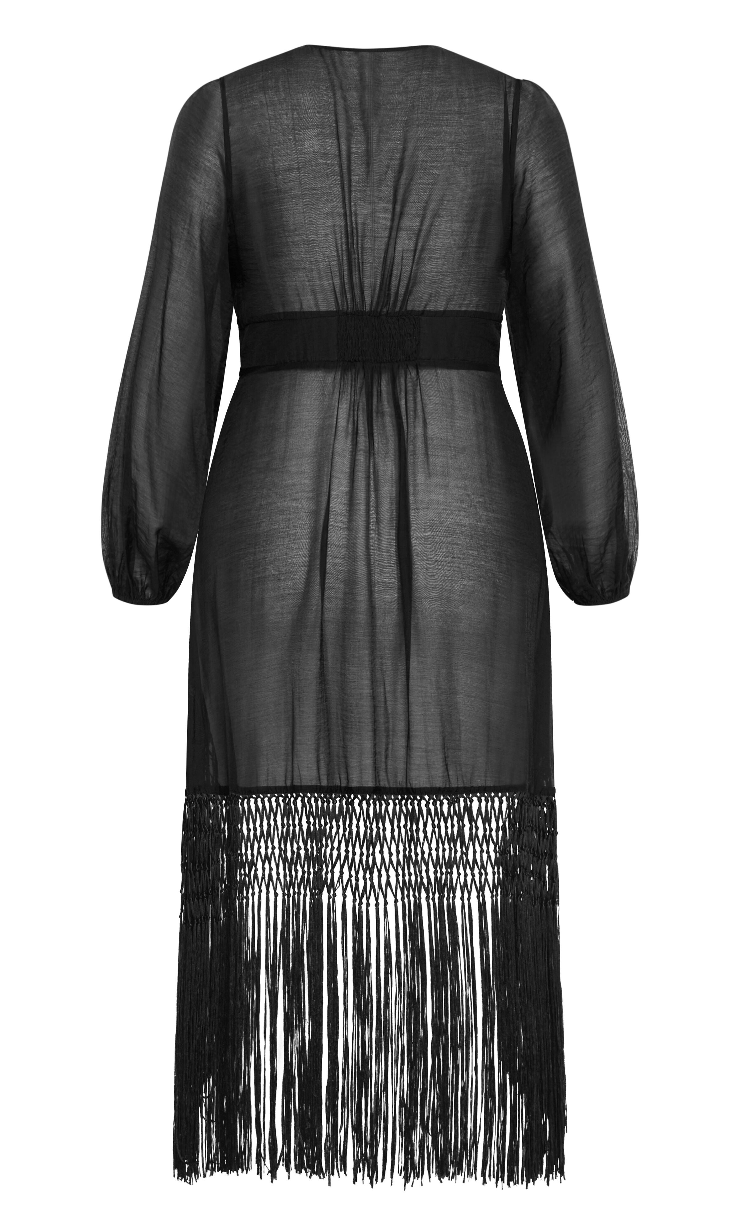 Calypso Fringe Jacket - black, BLACK, alternate image number 4