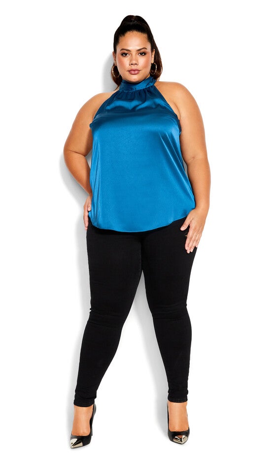 Sexy Shine Top - deep teal, DEEP TEAL, alternate image number null