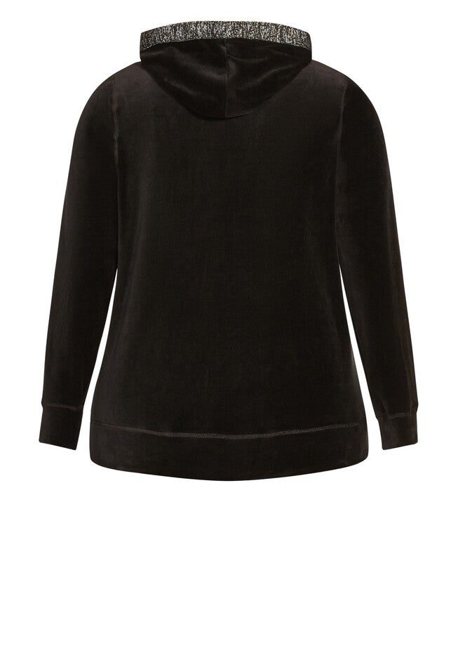 Metallic Velour Jacket, BLACK, alternate image number null
