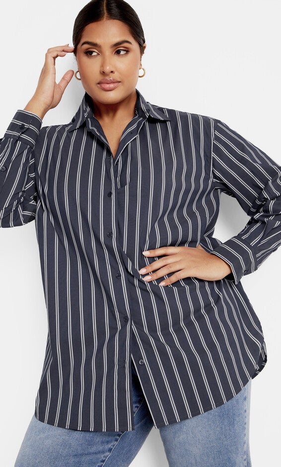 Celine Shirt - navy, BLUE, hi-res image number 0