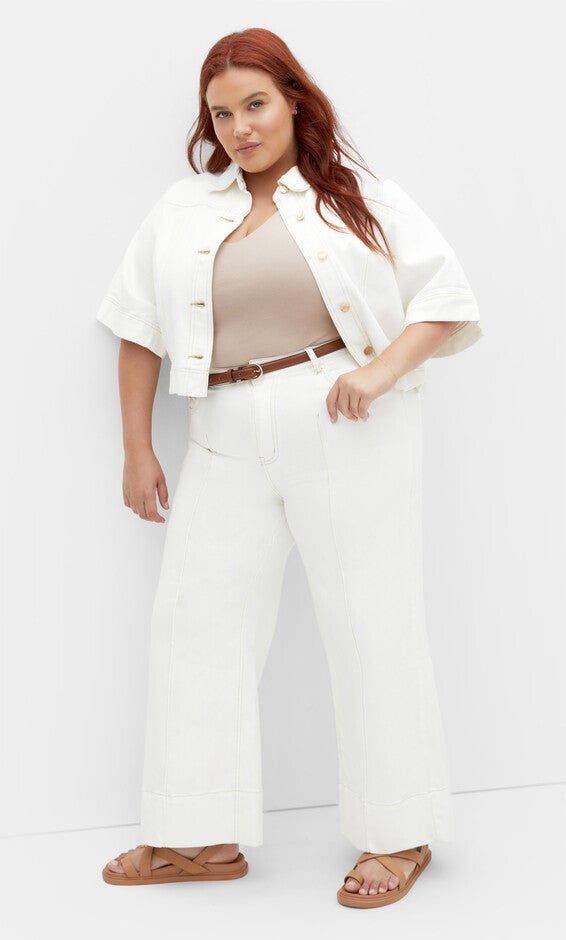 Denim Millie Jacket - ivory, CREAM, alternate image number null