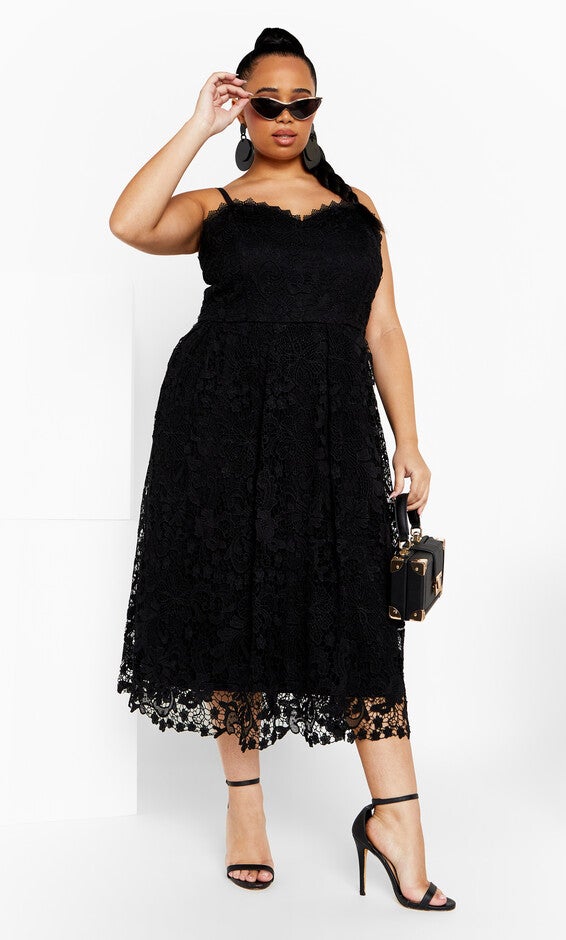 Scarlet Lace Dress - black, BLACK, hi-res image number null