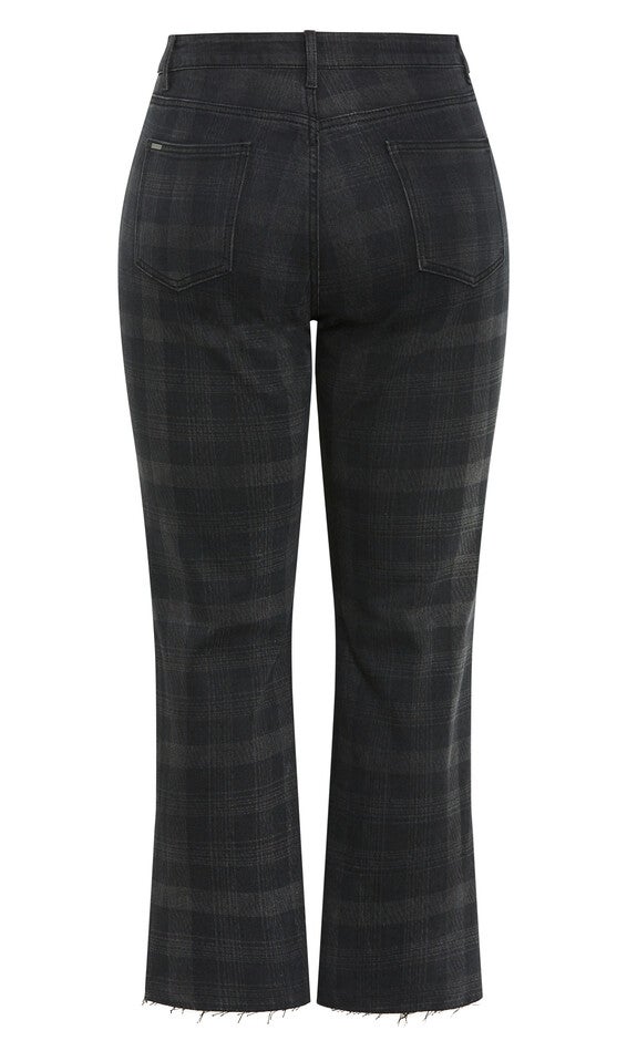 Harley Baylee Straight Jean - grey check, GRAY, alternate image number 5