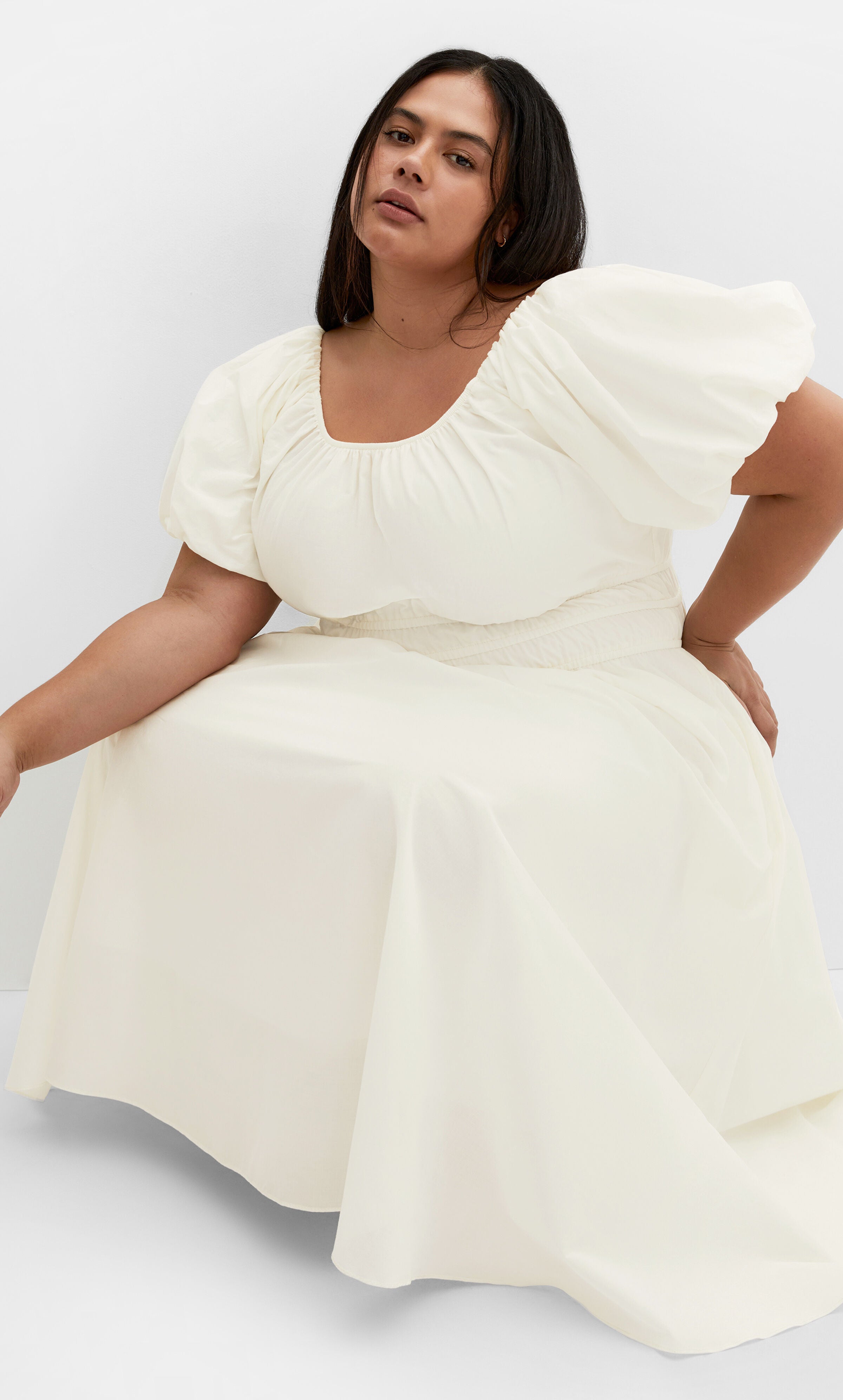 Lillian Midi Dress - butter | OneStopPlus