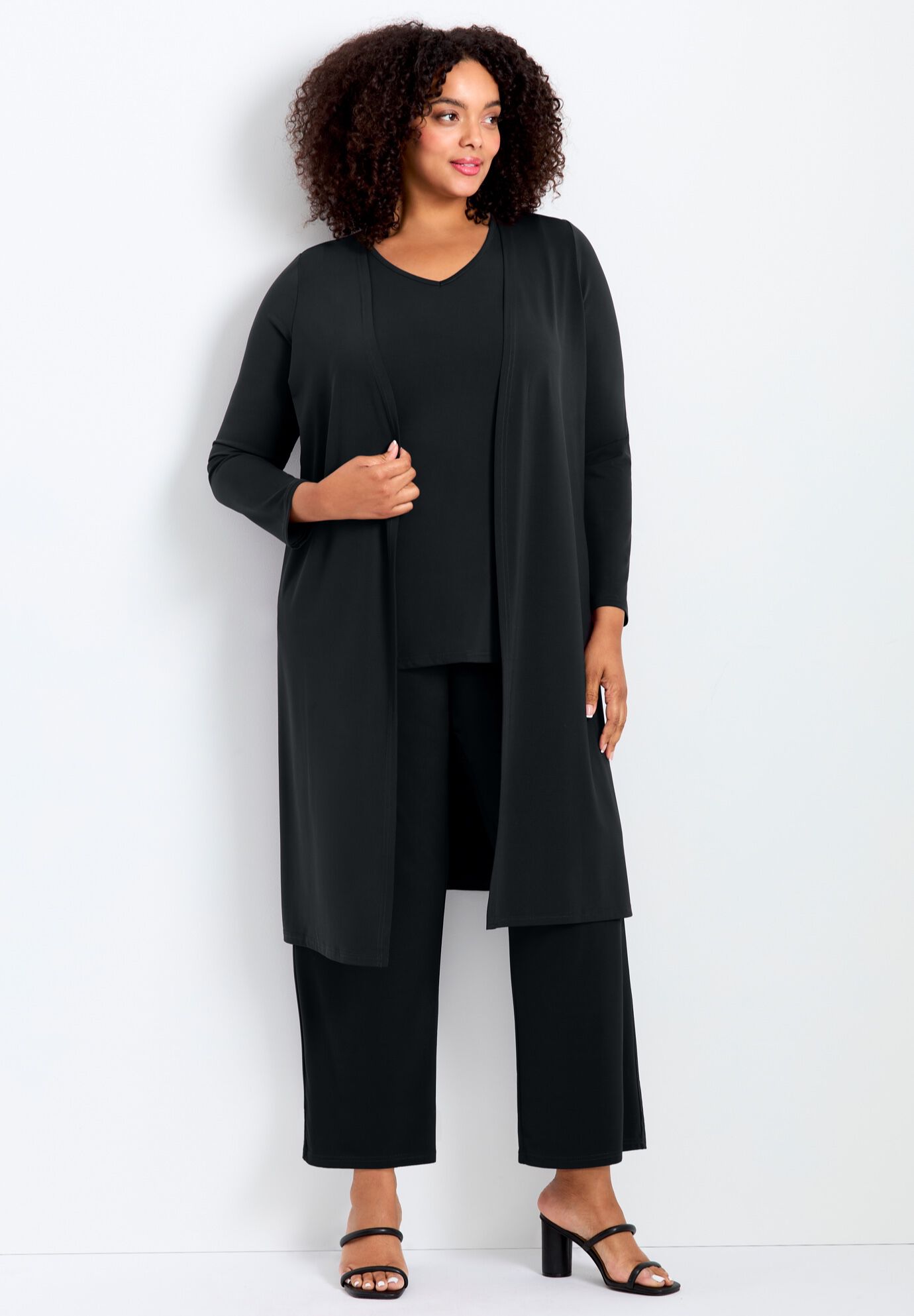 V-Neck Tank, BLACK, alternate image number 2