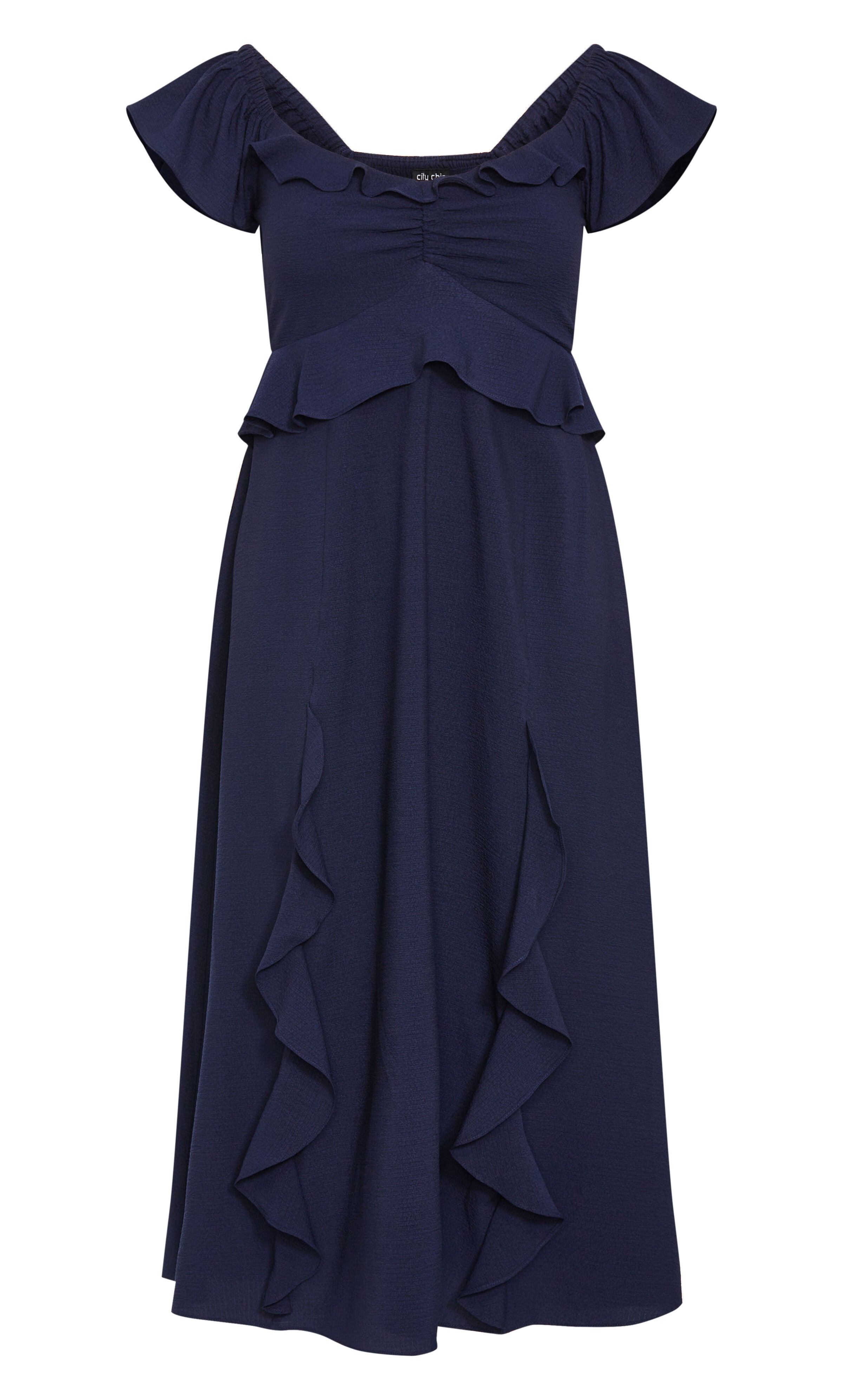 Frill Fee Maxi Dress - navy, NAVY, alternate image number 3