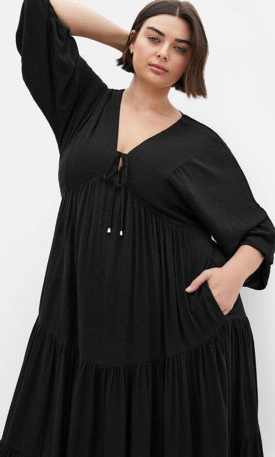 Devine Beauty Dress - black, BLACK, alternate image number null