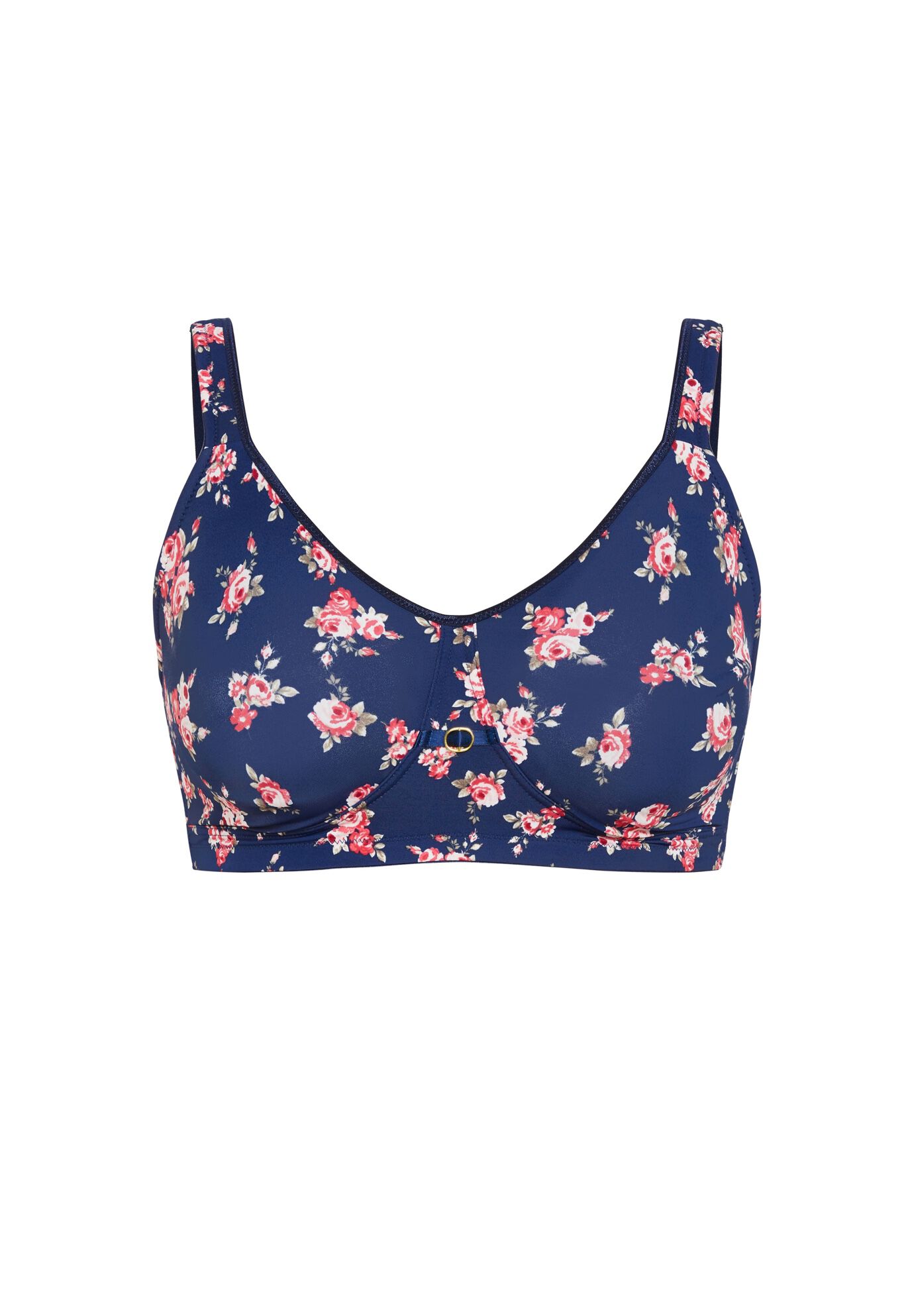 Soft Caress Print Bra, NAVY FLORAL, alternate image number 2
