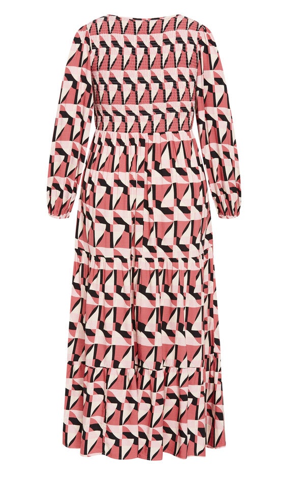 Jayden Print Maxi Dress - dusty rose, PINK, alternate image number 5