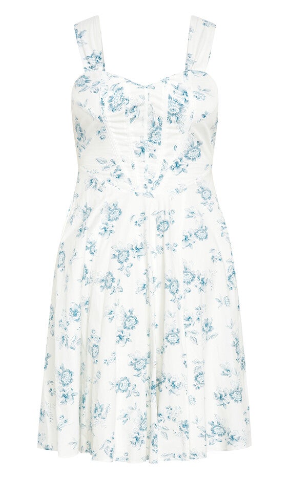 Marylou Print Dress - blue, ETCHED, alternate image number 3