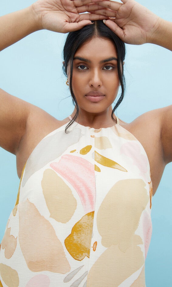 Surface Level Maxi Dress - print, WHITE, alternate image number null