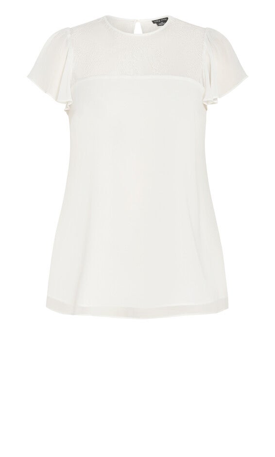 Malia Top - ivory, WHITE, alternate image number 3