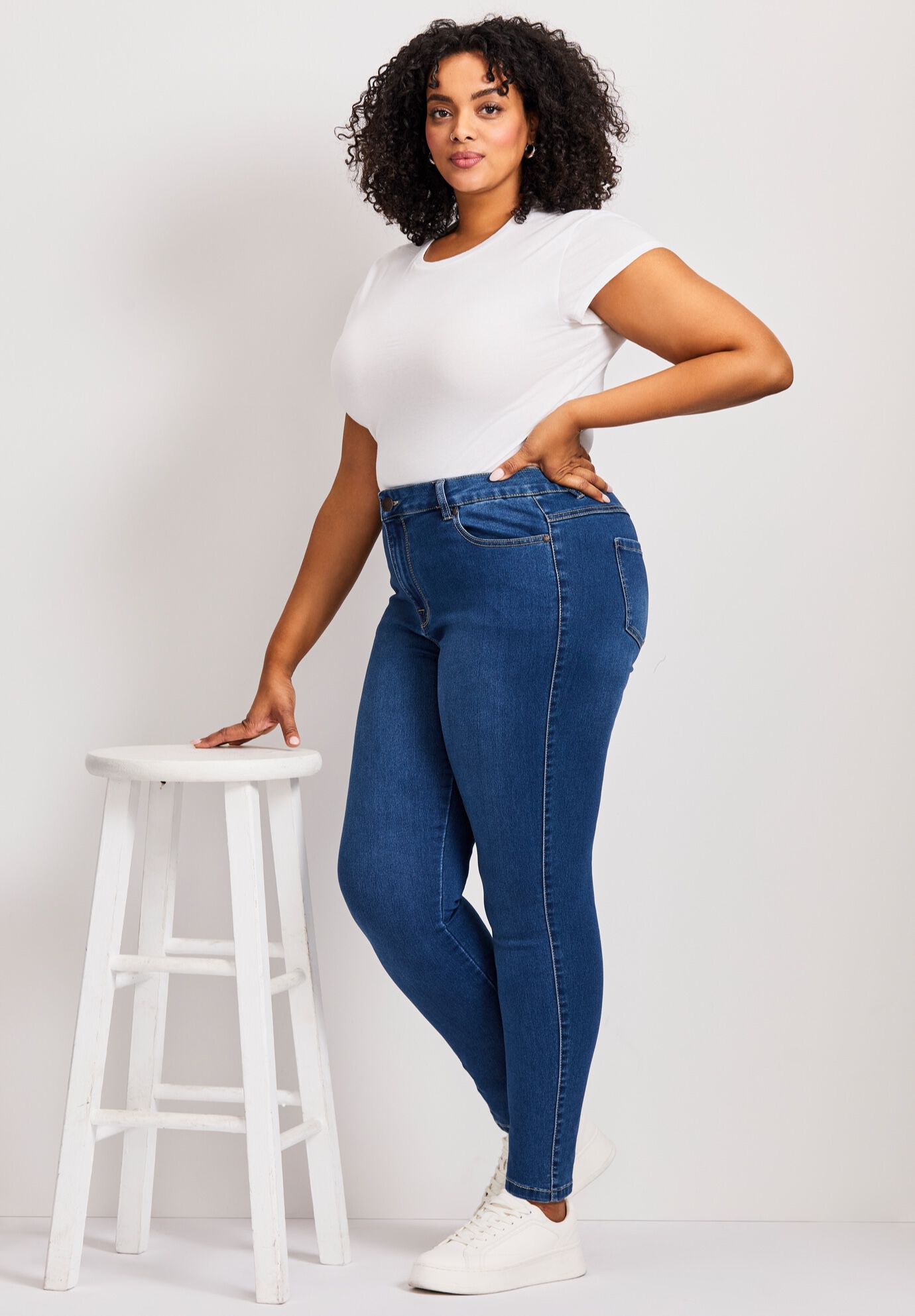 Butter Denim Skinny Jean, MID WASH, alternate image number 3