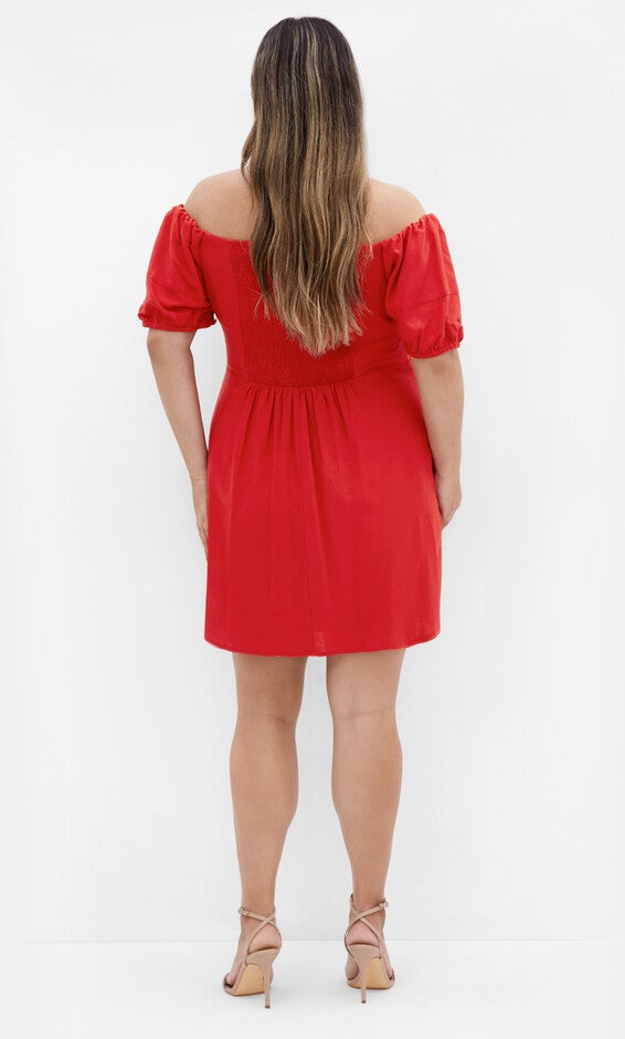 Macey Dress - red, RED, alternate image number 1