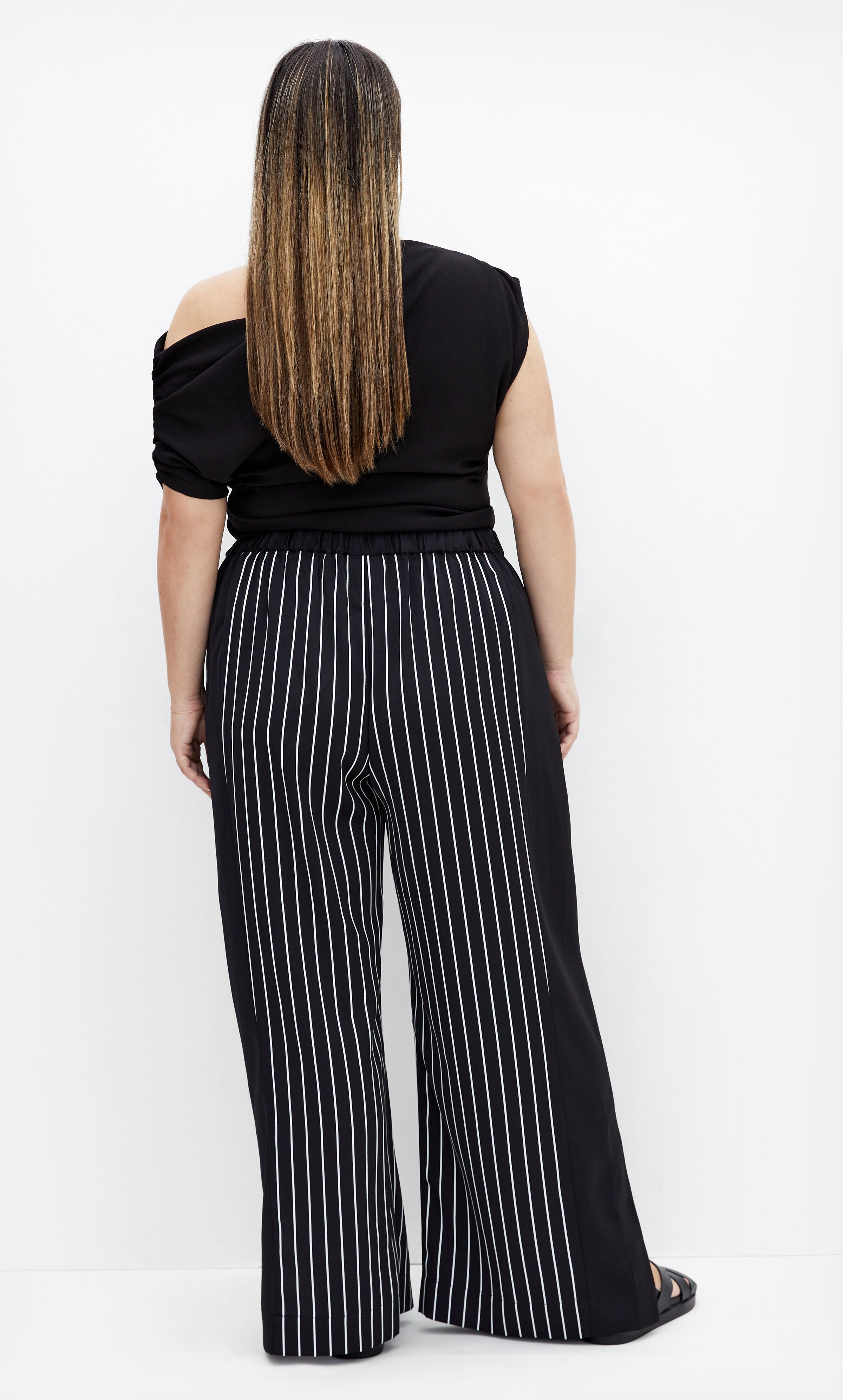 Enya Border Pant - black, BLACK, alternate image number 1