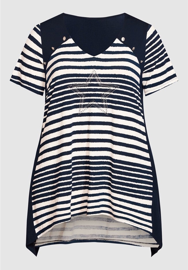 Karina Tunic, NAVY, on-hover image number 1