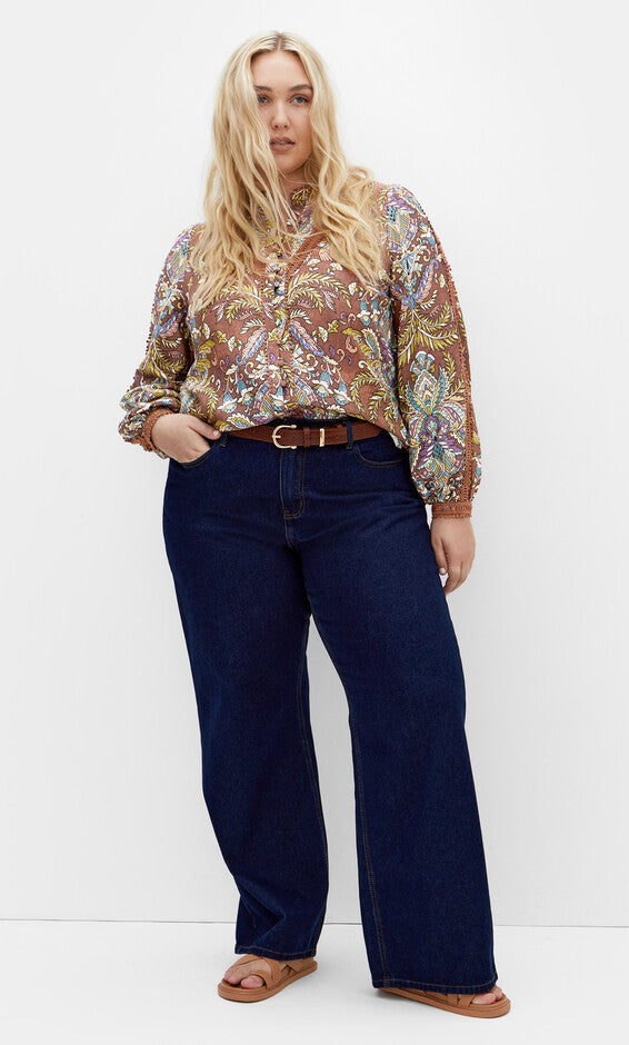 Mysteria Print Shirt - saddle, BROWN, alternate image number null