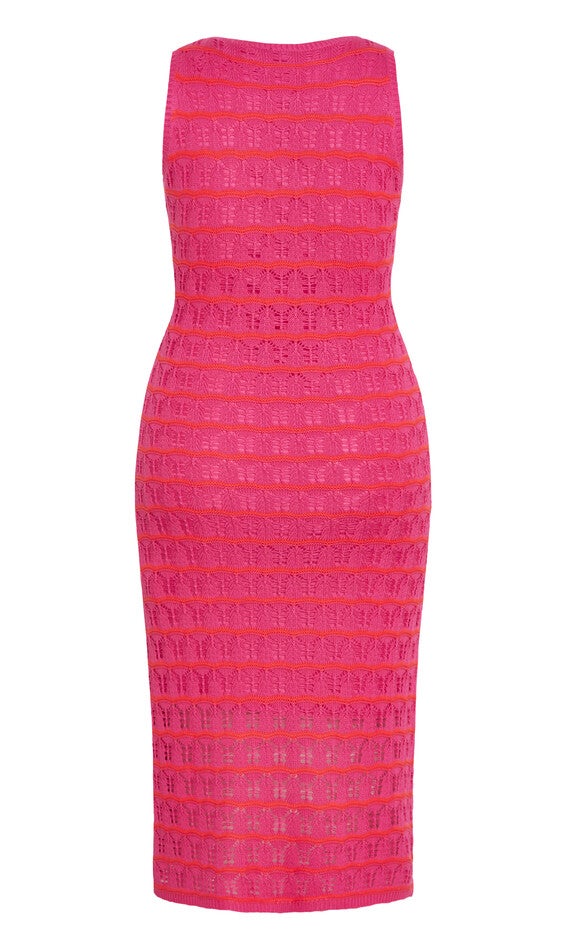 Crochet Stripe Dress - pink, PINK, alternate image number 5
