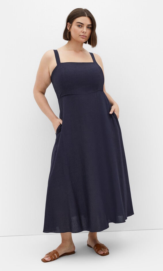 Collins Maxi Dress - navy, BLUE, hi-res image number null