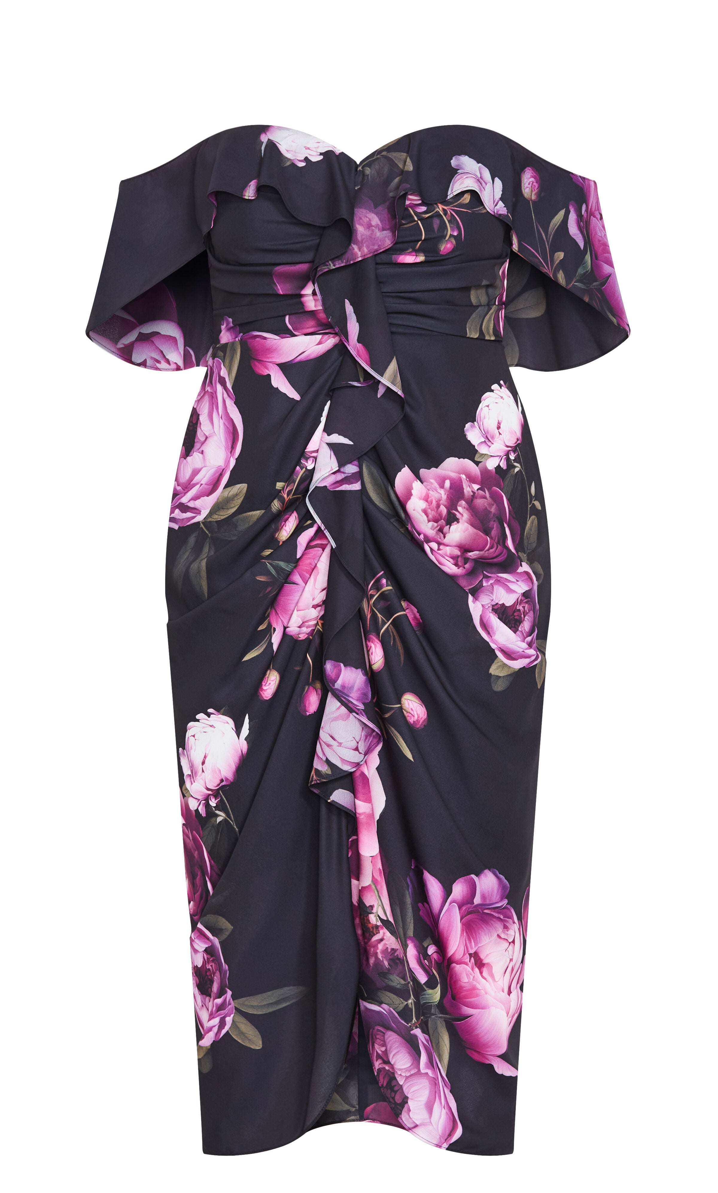 Gina Print Dress - pink rose, BLACK, alternate image number 3