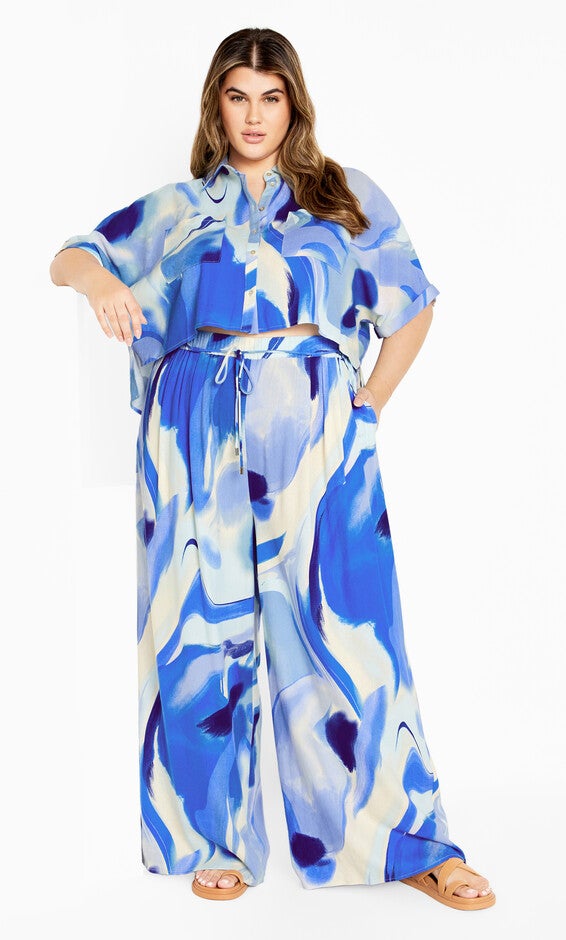 Esme Print Shirt - blue, WHIRLPOOL, alternate image number null
