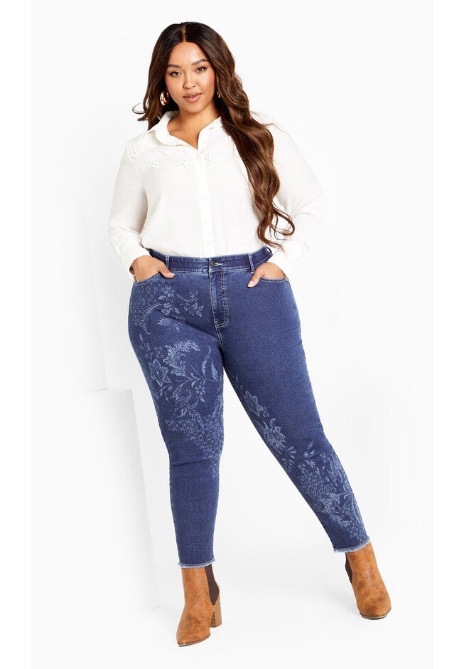 Demi Skinny Jean, MID WASH, on-hover image number null