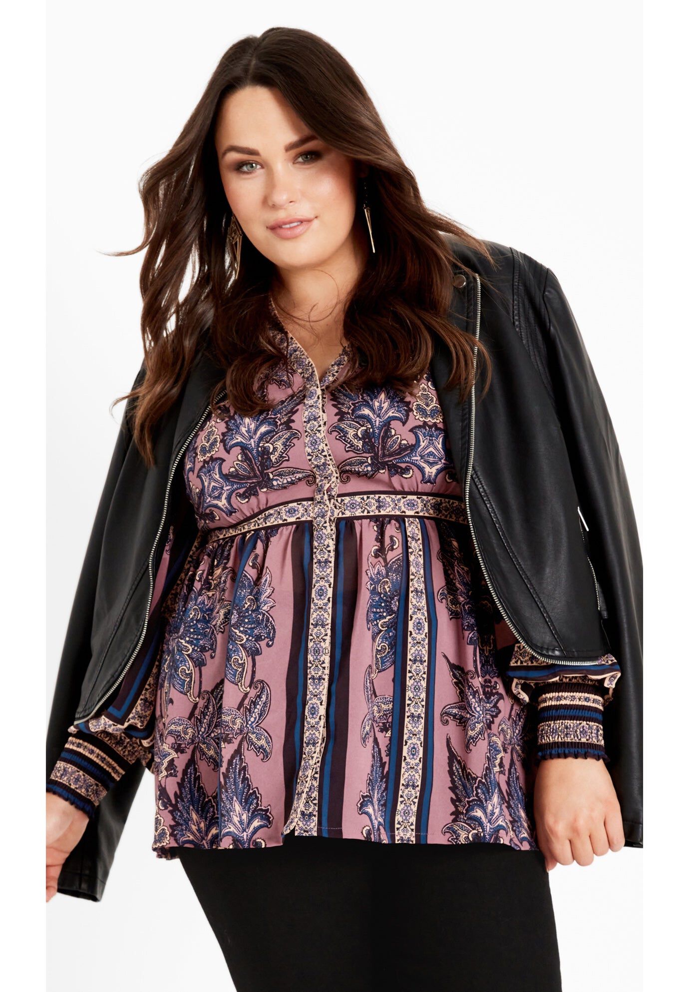 Serene Long Sleeve Placement Top | OneStopPlus
