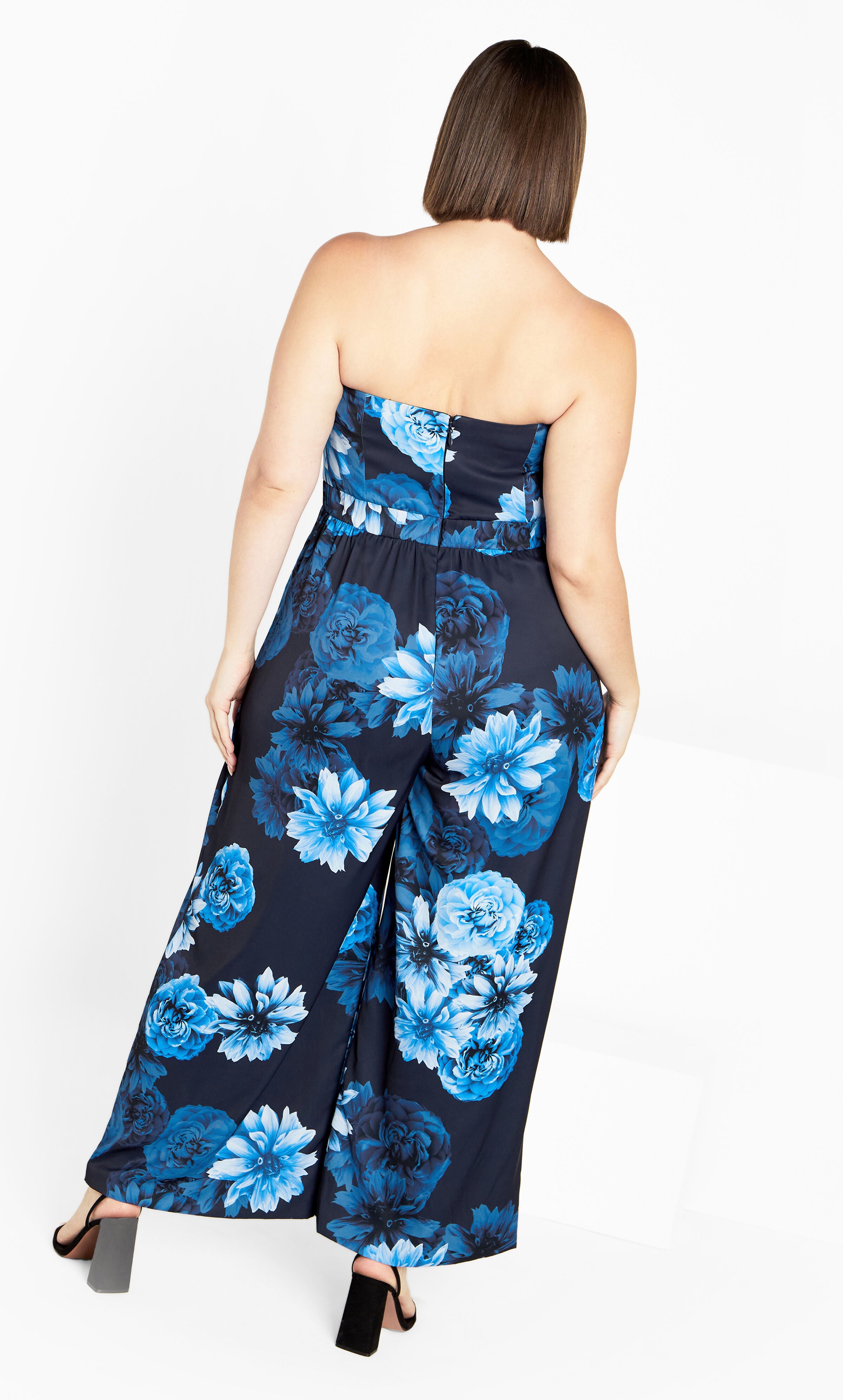 Abigail Print Jumpsuit - navy, BLUE, alternate image number 3
