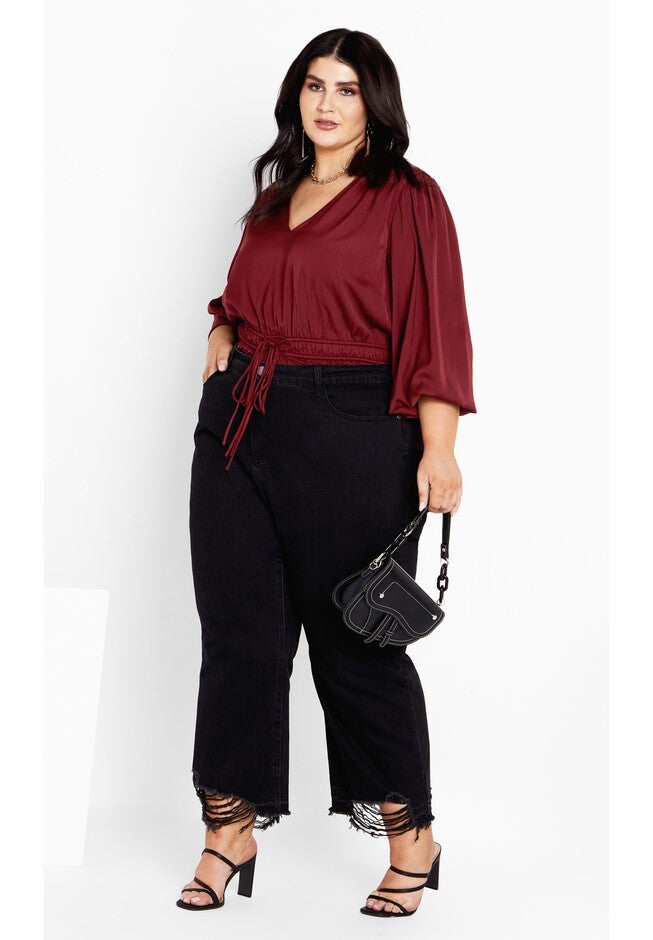 Aubree Shirt - cabernet, RED, on-hover image number 1