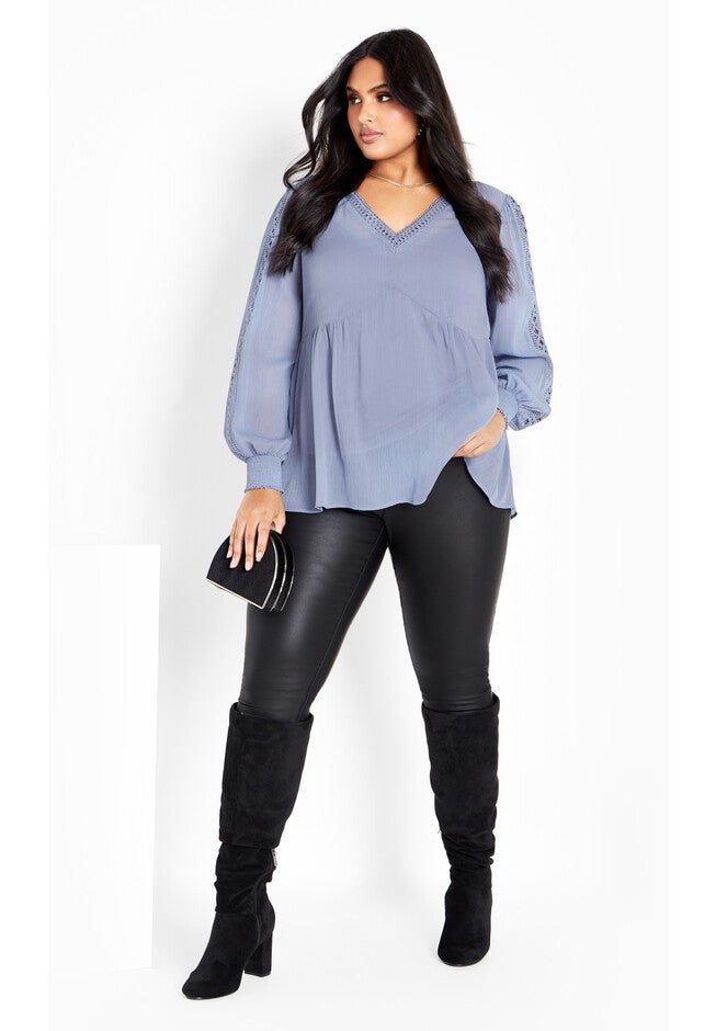 Hailey Top, COUNTRY BLUE, on-hover image number 1