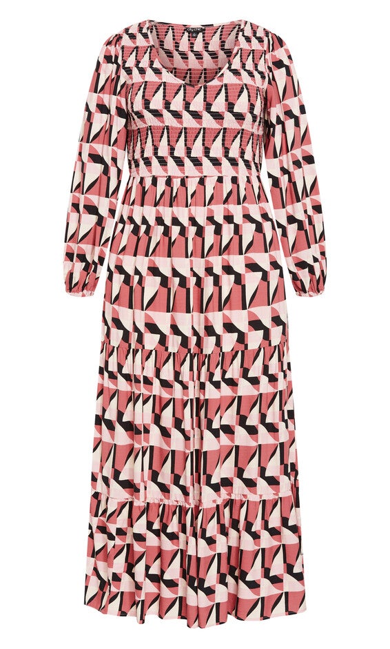 Jayden Print Maxi Dress - dusty rose, PINK, alternate image number 4