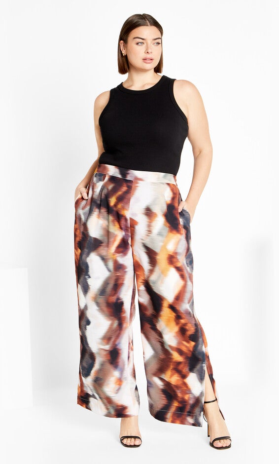 Miranda Print Pant - burnt orange, MINERALS, alternate image number null