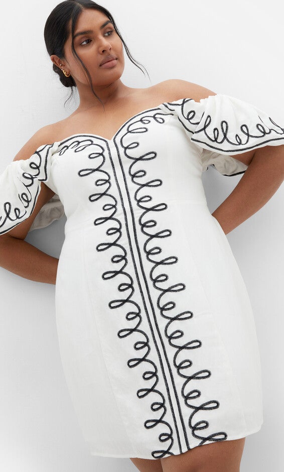 Hana Embroidered Dress - ivory, WHITE, alternate image number 3