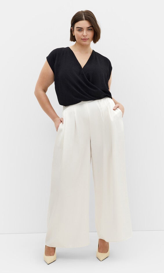 Satin Palazzo Pant - champagne, BEIGE, alternate image number 1