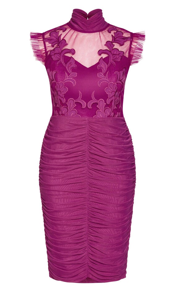 Rebecca Dress - magenta, MAGENTA, alternate image number 4