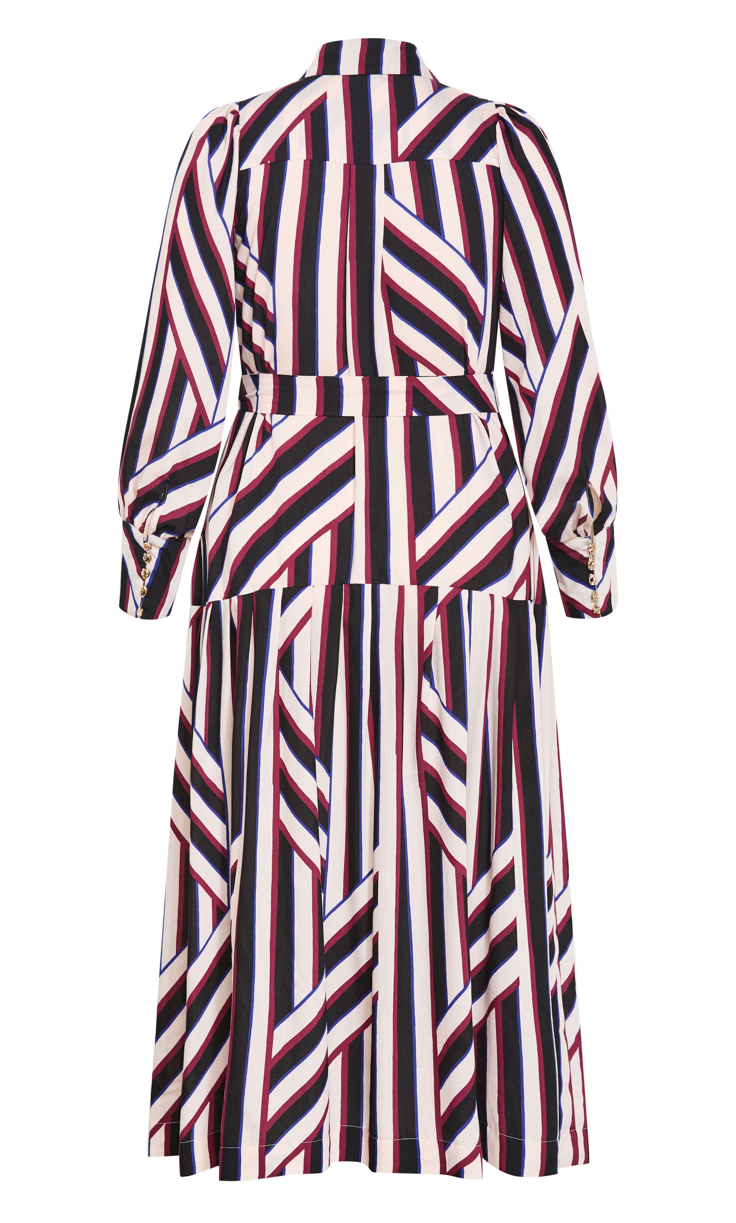Timeless Stripe Long Sleeve Maxi Dress, BLACK, alternate image number 6
