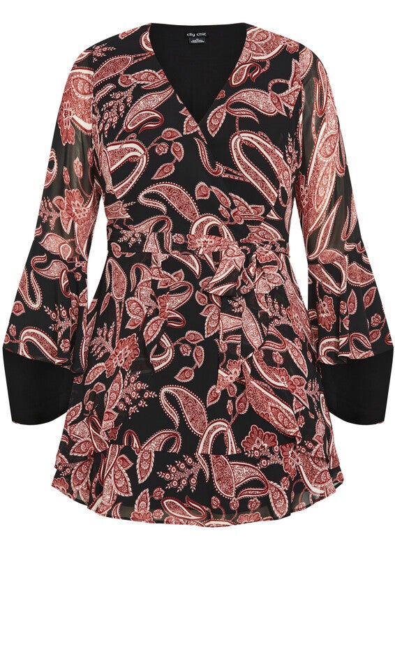Paisley Dress - black, PAISLEY, alternate image number 5