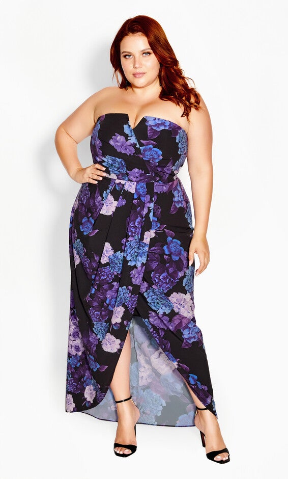 Hydrangea Maxi Dress - black, BLACK, alternate image number null