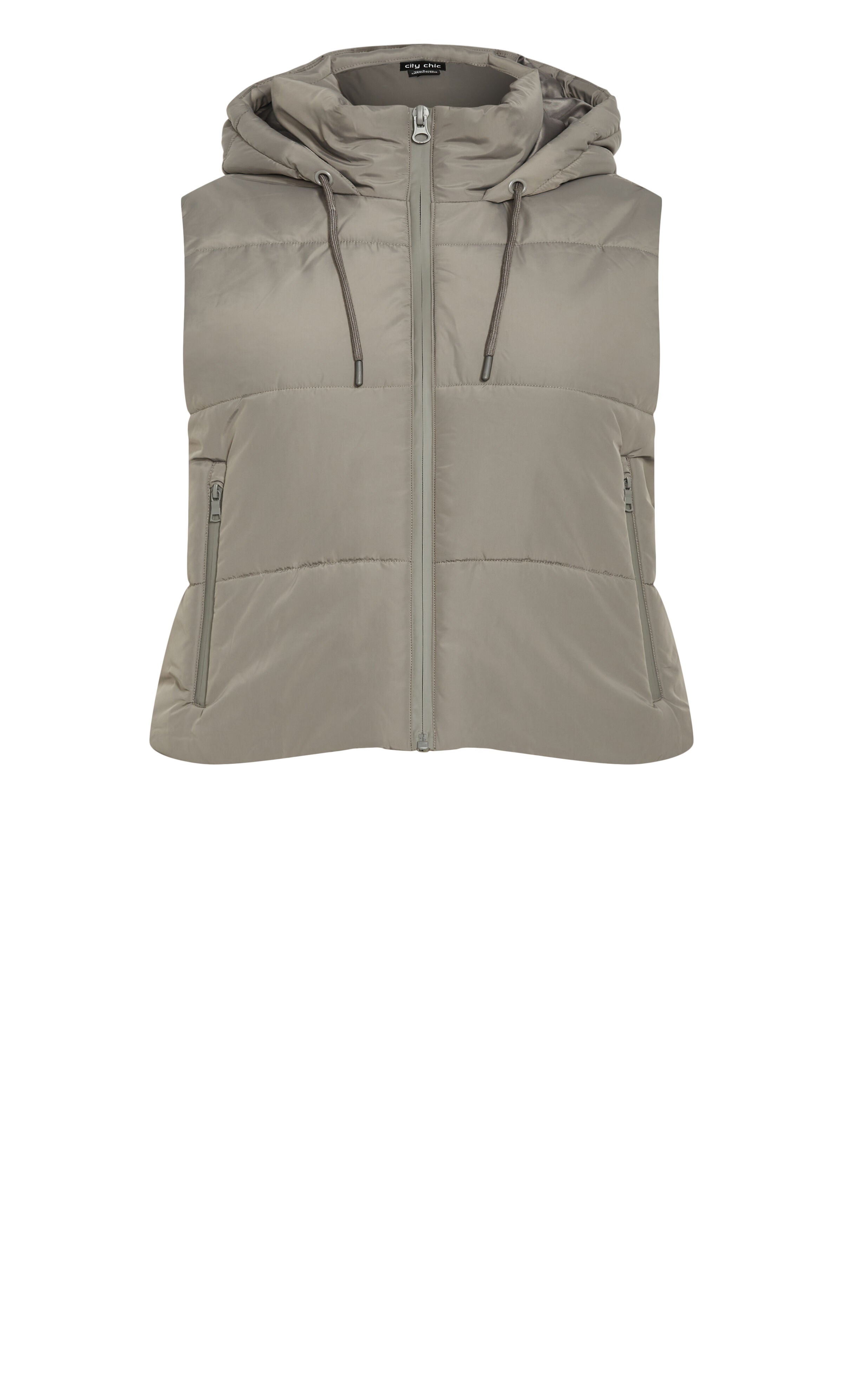 Ava Puffer Vest - sage grey, GRAY, alternate image number 3