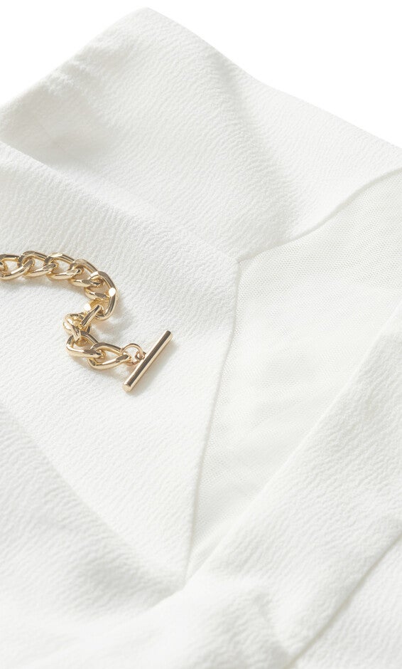 Ann Chain Dress - ivory, WHITE, alternate image number null