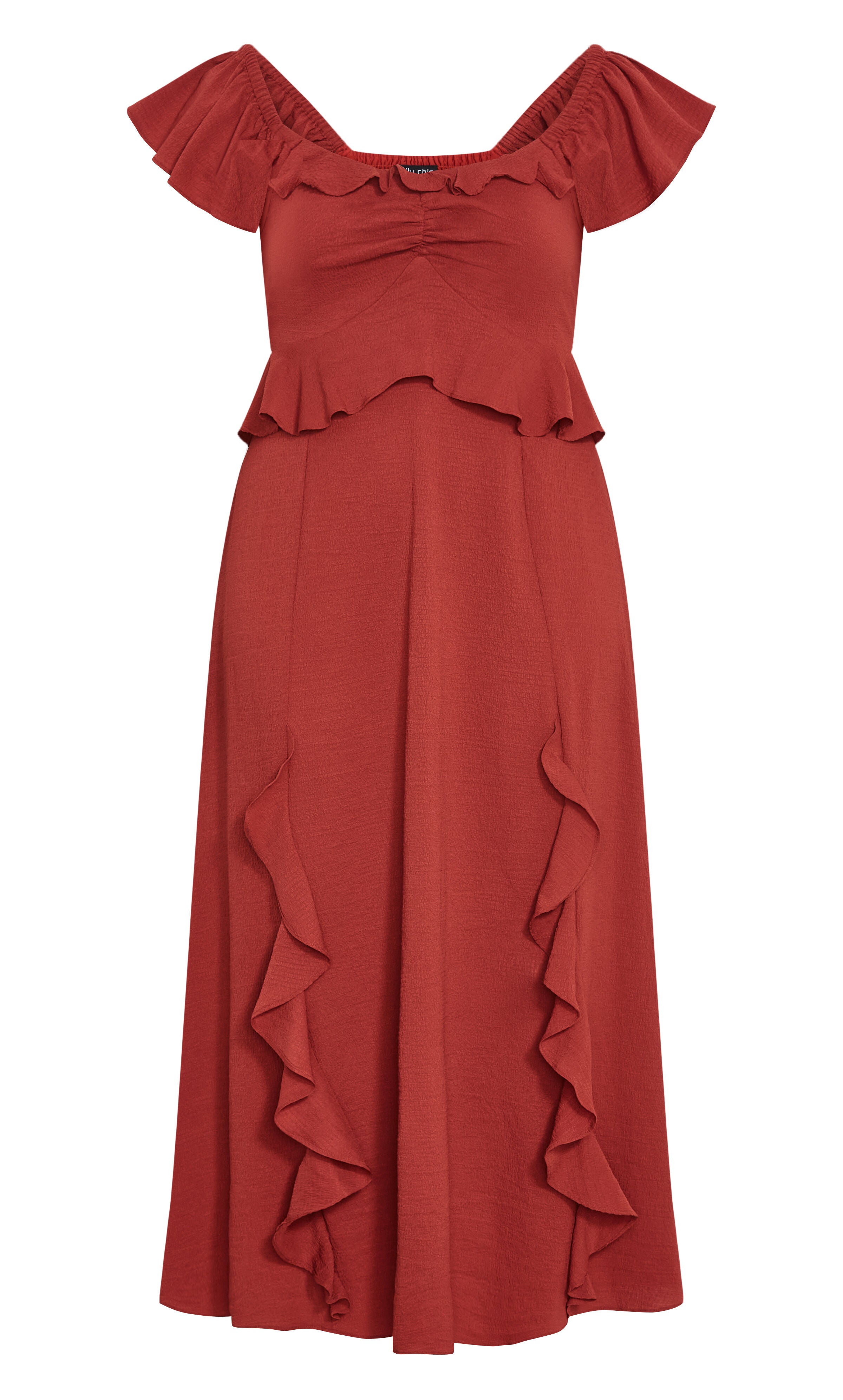 Fee Frill Maxi Dress - sienna, ORANGE, alternate image number 3