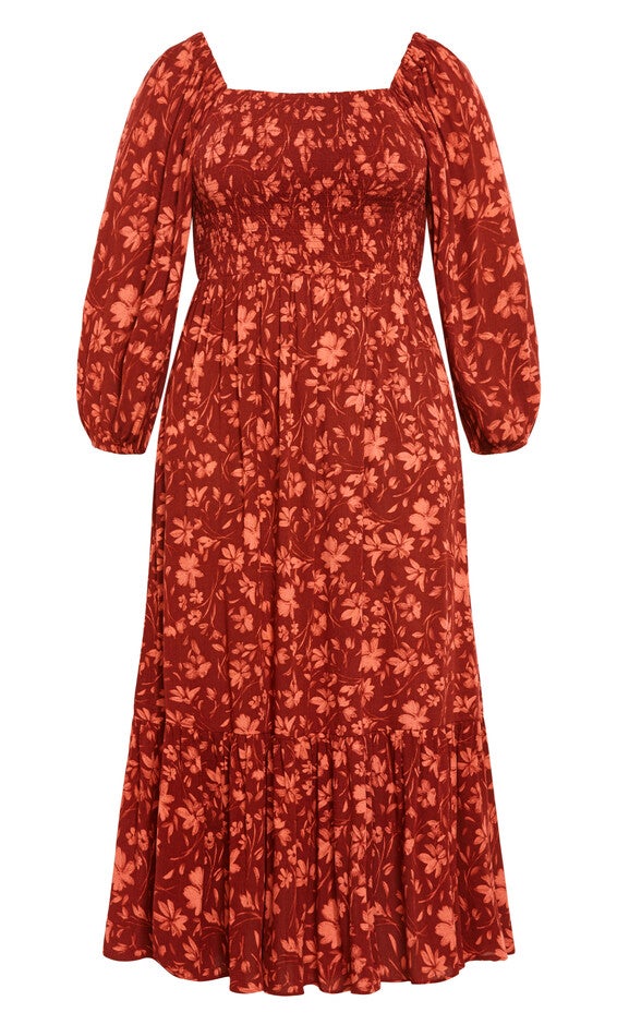 Kaylee Print Maxi Dress - rust, ORANGE, alternate image number 3