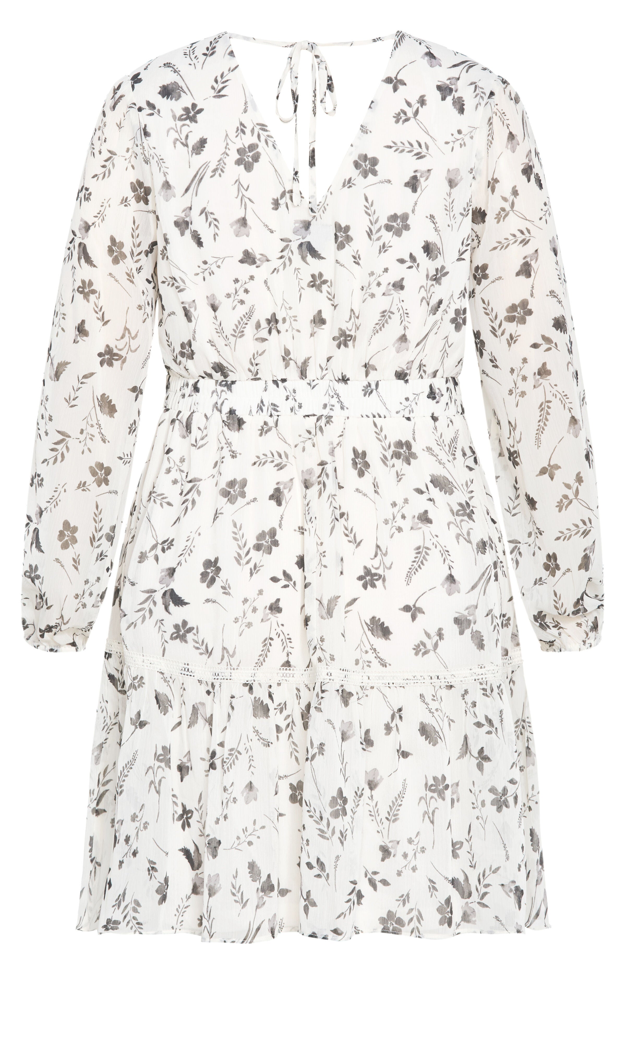 Kiki Print Dress - mono, WHITE, alternate image number 4
