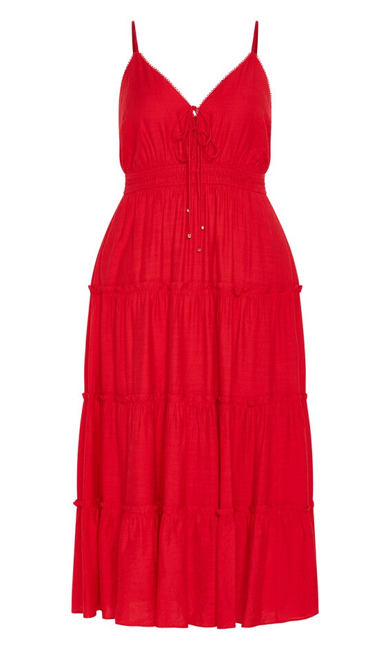 Aiza Maxi Dress - cherry, RED, alternate image number 4
