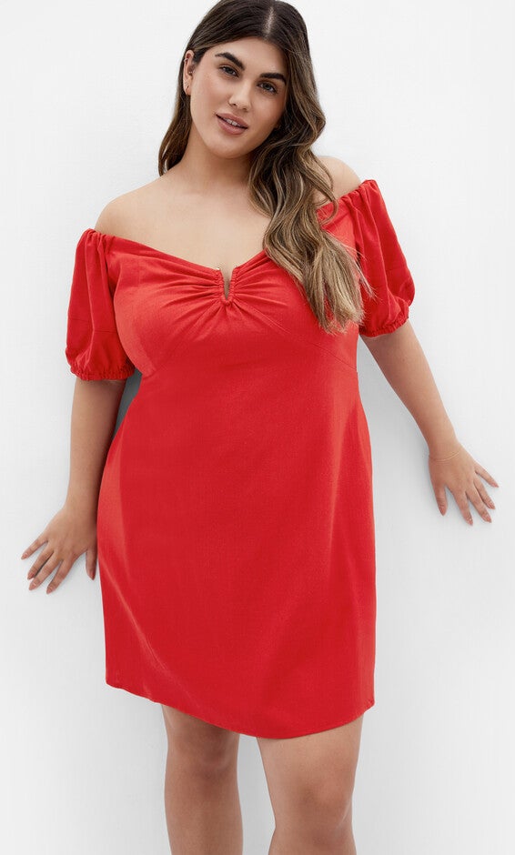 Macey Dress - red, RED, alternate image number 2