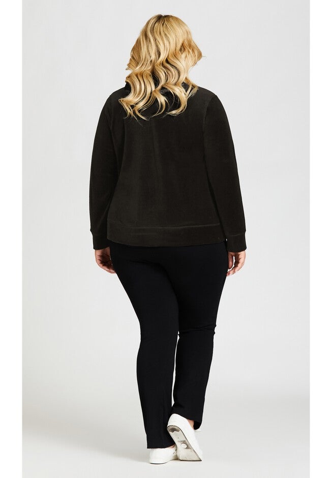 Metallic Velour Jacket, BLACK, alternate image number null