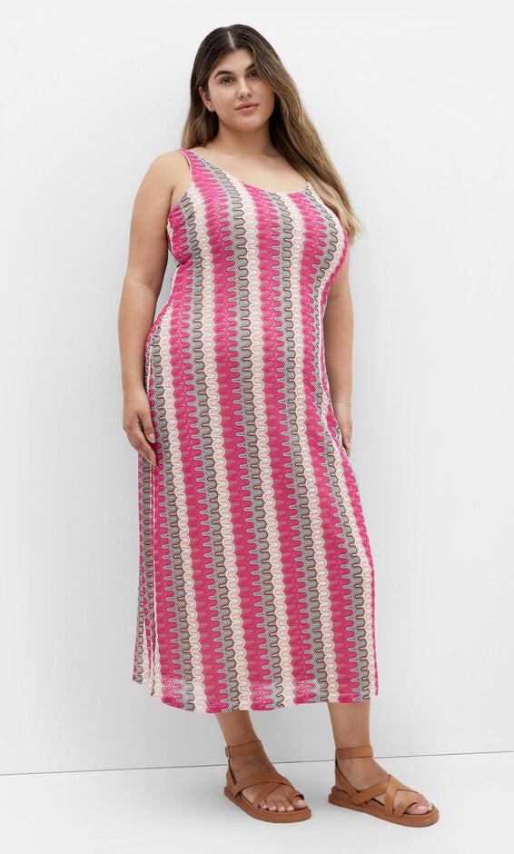 Leilani Stripe Dress - pink, ORANGE, alternate image number 2