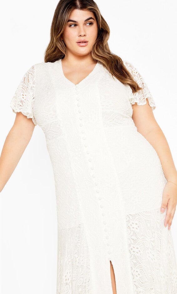 Christa Lace Dress - ivory, IVORY, alternate image number 2